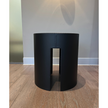 Meridiani-Floor-Sample-Gong-Side-Table-Balck-Leather-Andrea Parisio
