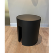 Meridiani-Floor-Sample-Gong-Side-Table-Balck-Leather-Andrea Parisio