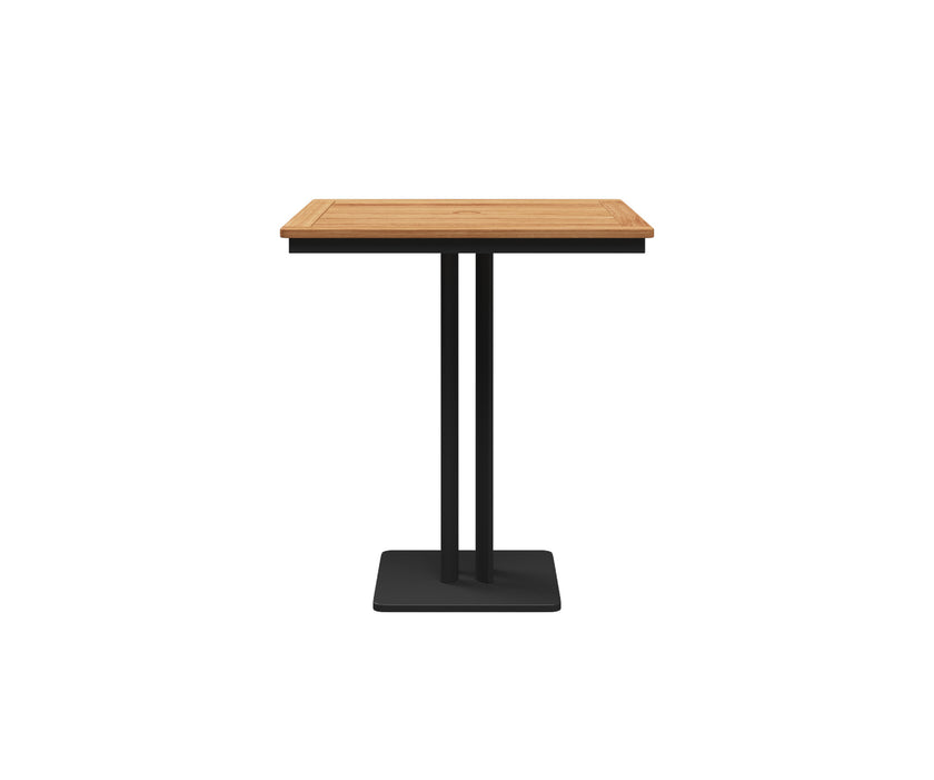 Metz Square Pedestal Bar Table Teak Gloster