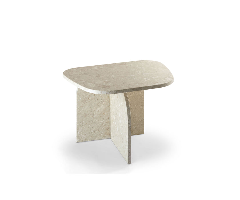 Philia Coffee Table by Saba designed by Studiopepe with a sculptural Eco-stone construction.