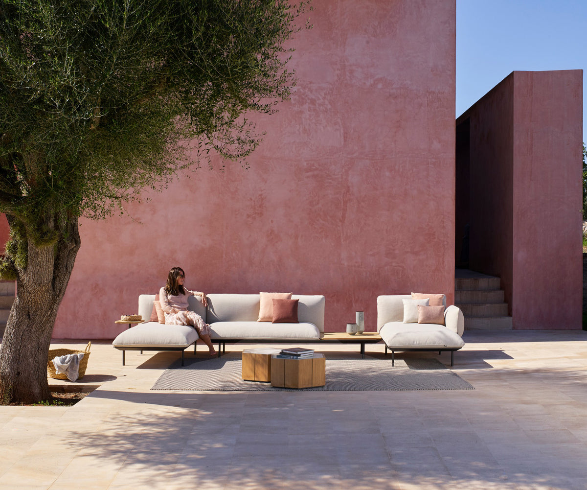 Cozy Senja Outdoor 2-Seat Sofa by Tribù with Modular Design and Water-repellent Cushions | Casa Design Group