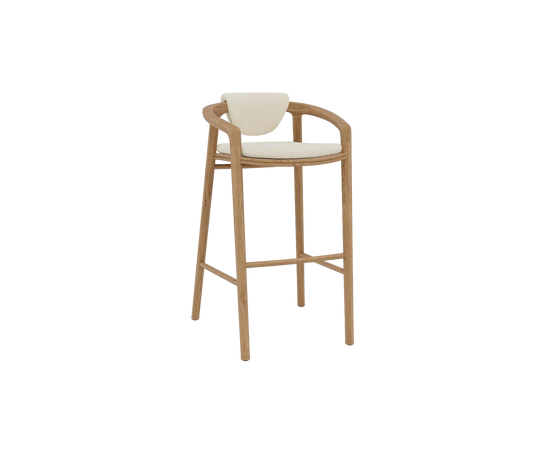Solid Barstool Stool with Back Manutti