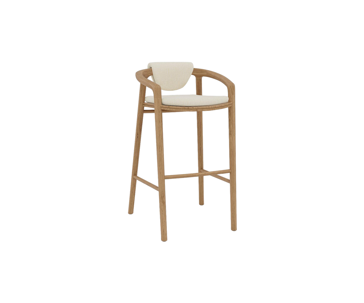 Solid Barstool Stool with Back Manutti