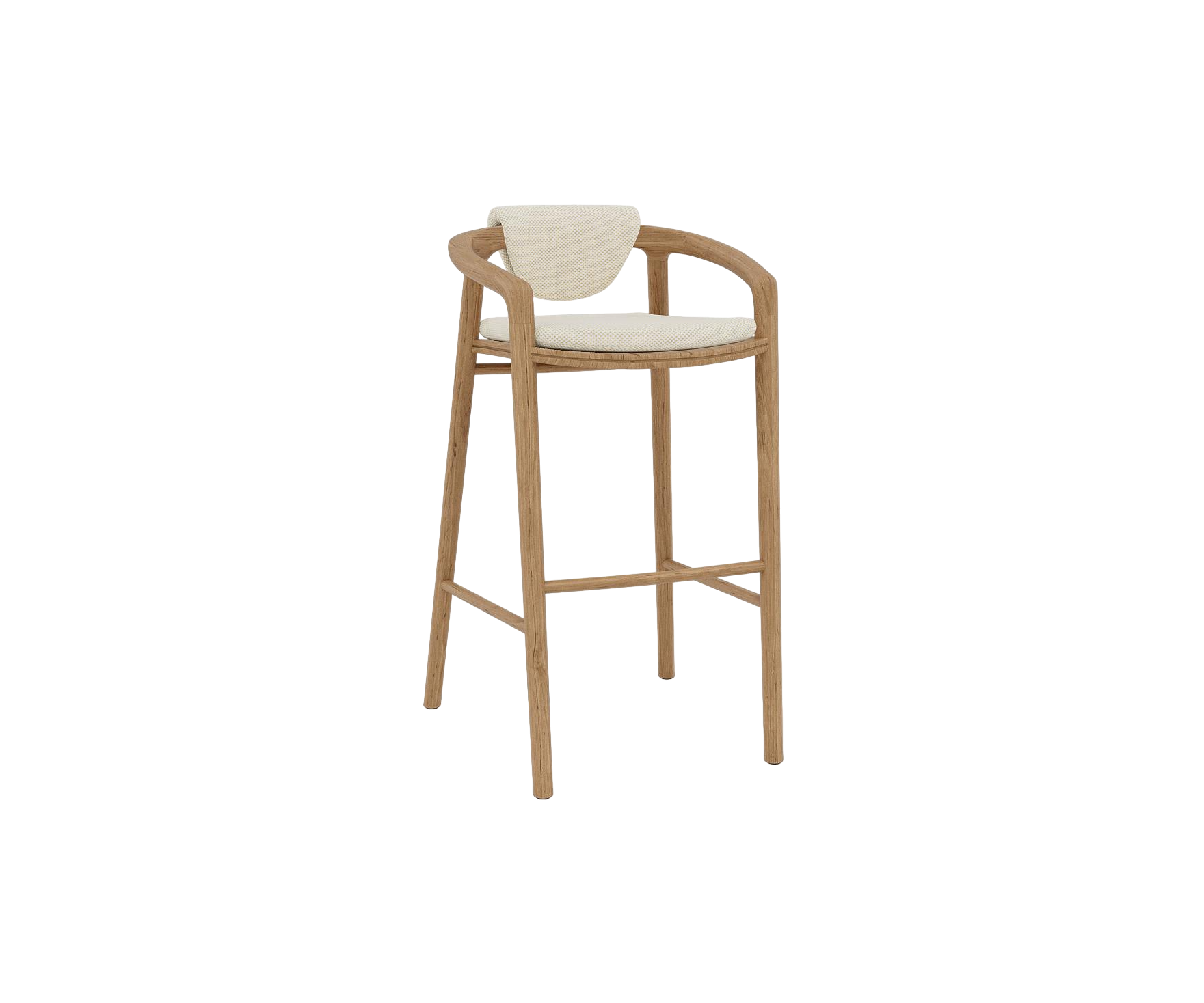 Solid Barstool Stool with Back Manutti