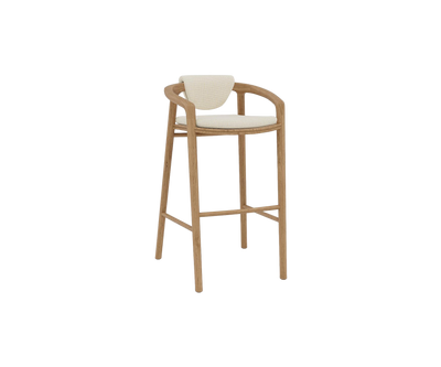 Solid Barstool Stool with Back Manutti