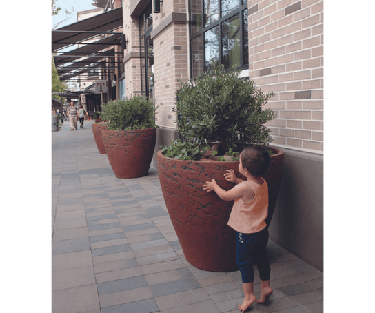 AB Planter Bark Texture Atelier Vierkant
