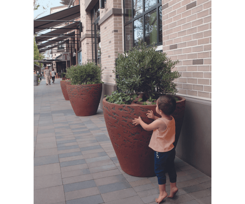 AB Planter Bark Texture Atelier Vierkant