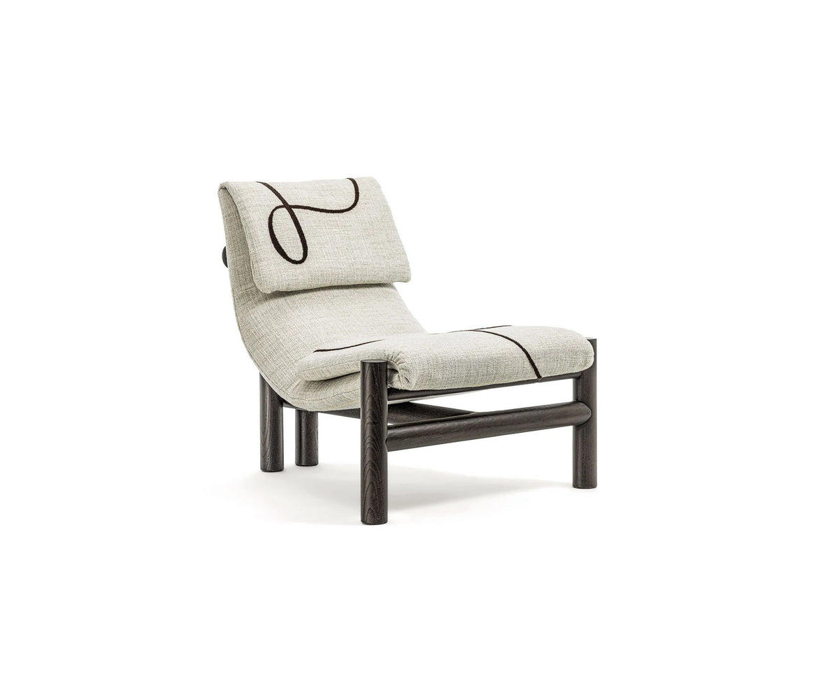 Ada Lounge Chair modern upholstered armchair with ashwood structure Casa Design Group