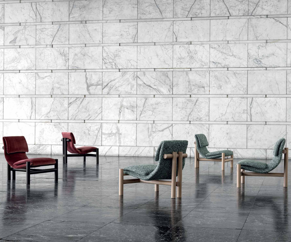 Ada Lounge Chair modern upholstered armchair with ashwood structure Casa Design Group