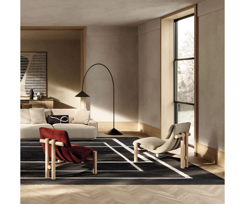 Ada Lounge Chair modern upholstered armchair with ashwood structure Casa Design Group