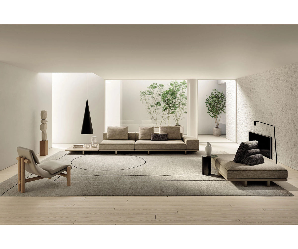 Ada Lounge Chair modern upholstered armchair with ashwood structure Casa Design Group