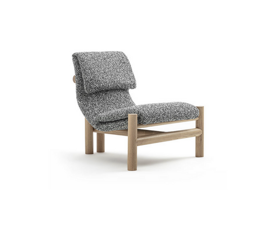 Ada Lounge Chair modern upholstered armchair with ashwood structure Casa Design Group