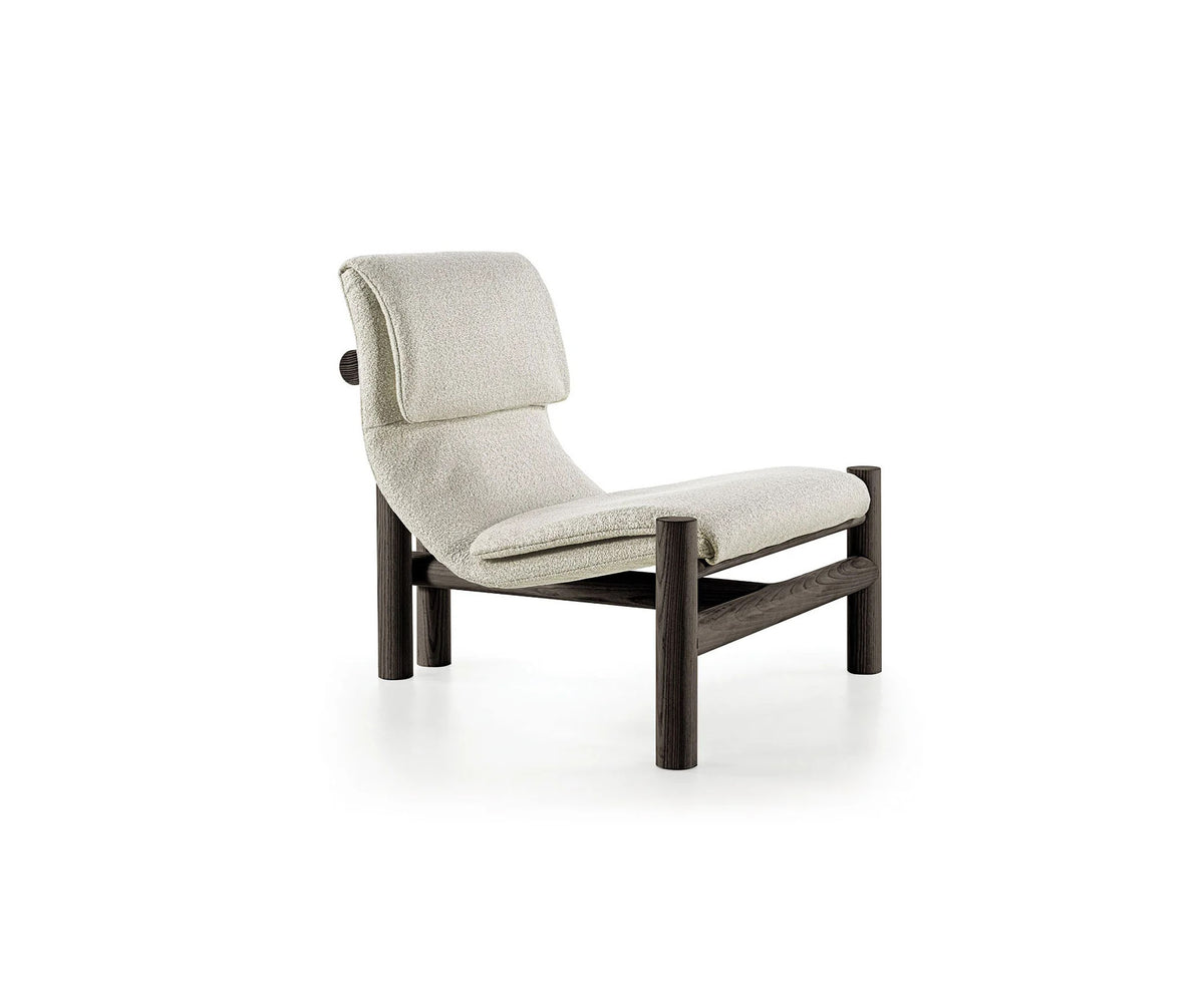 Ada Lounge Chair modern upholstered armchair with ashwood structure Casa Design Group