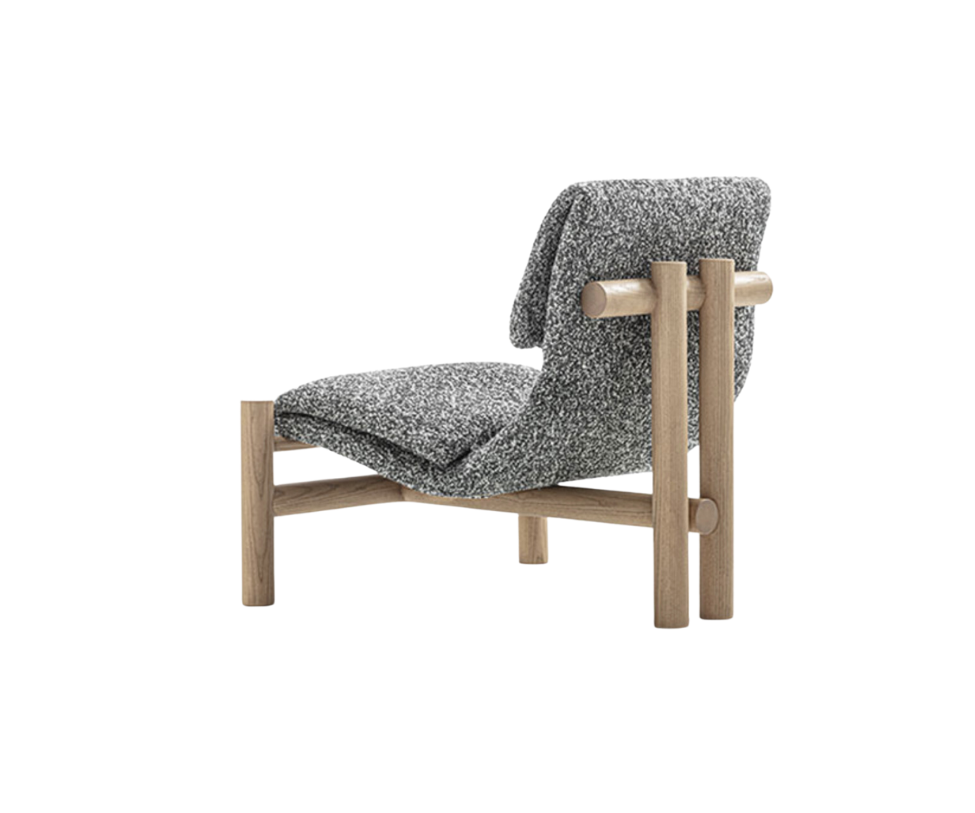 Ada Lounge Chair modern upholstered armchair with ashwood structure Casa Design Group