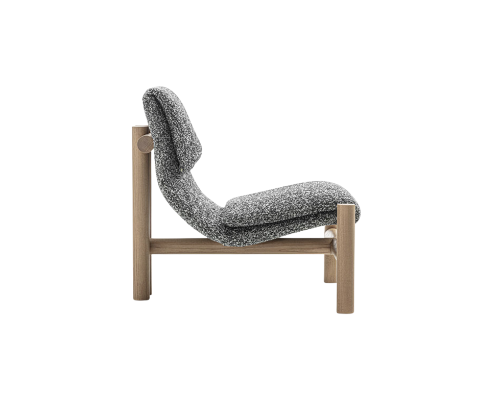 Ada Lounge Chair modern upholstered armchair with ashwood structure Casa Design Group