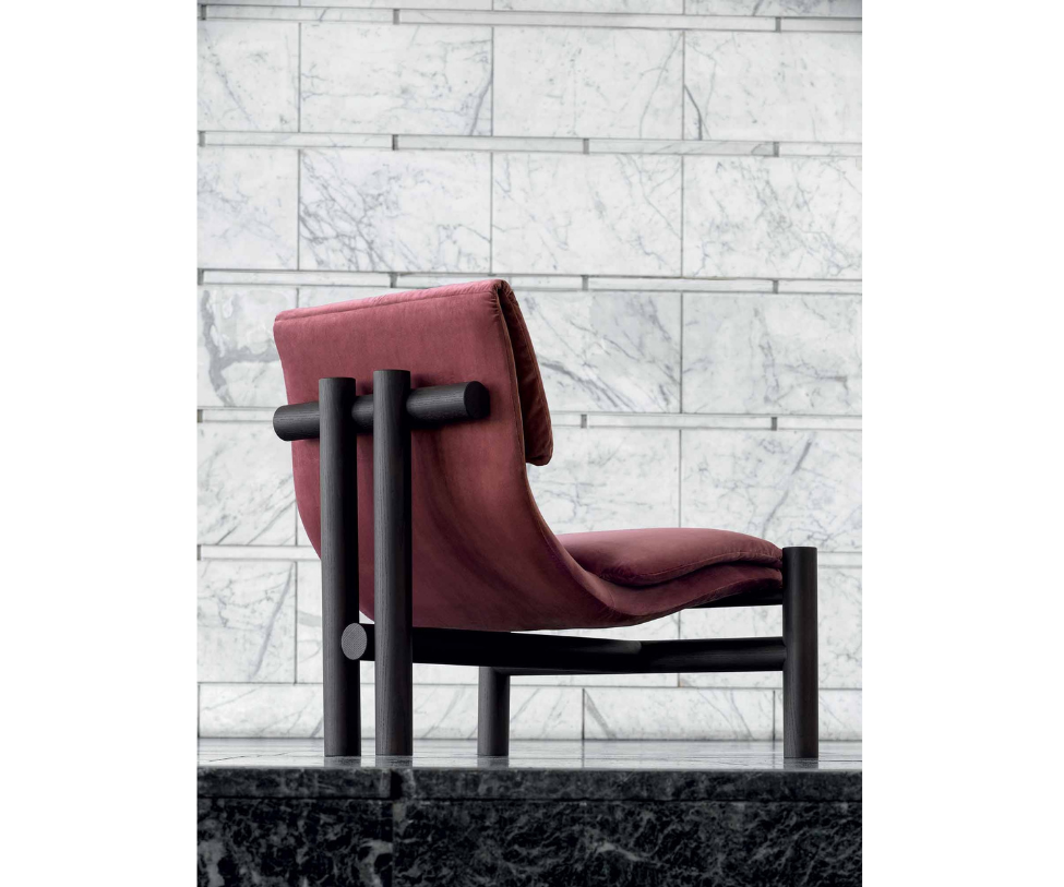 Ada Lounge Chair modern upholstered armchair with ashwood structure Casa Design Group