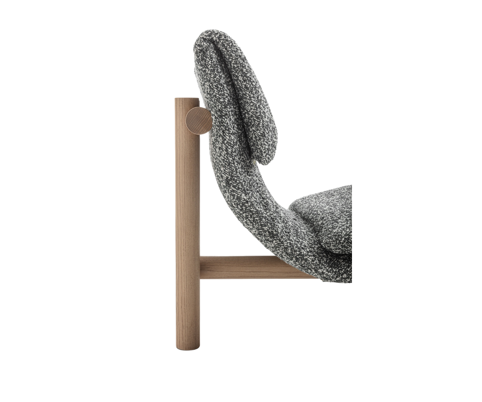 Ada Lounge Chair modern upholstered armchair with ashwood structure Casa Design Group