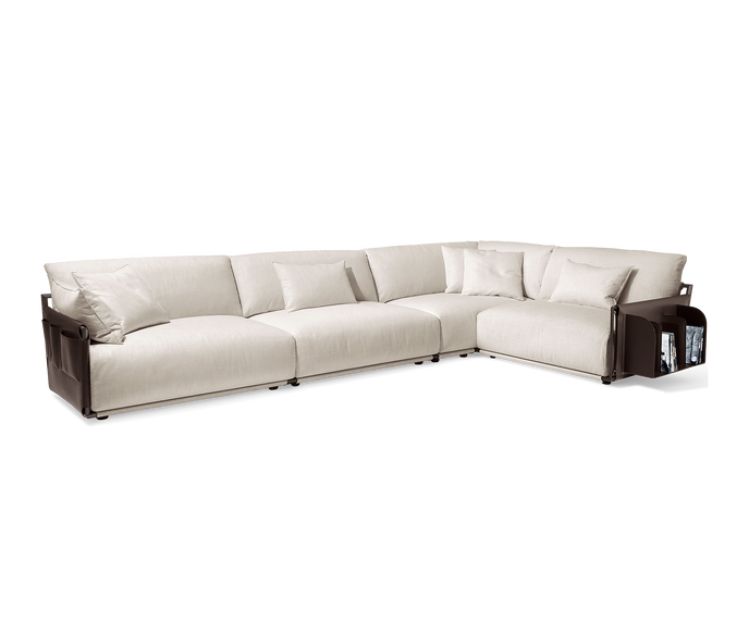 Adam Sectional Sofa by Giorgetti modular Italian sectional sofa with metal frame and removable upholstery | Casa Design Group
