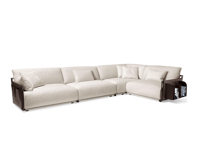 Adam Sectional Sofa by Giorgetti modular Italian sectional sofa with metal frame and removable upholstery | Casa Design Group