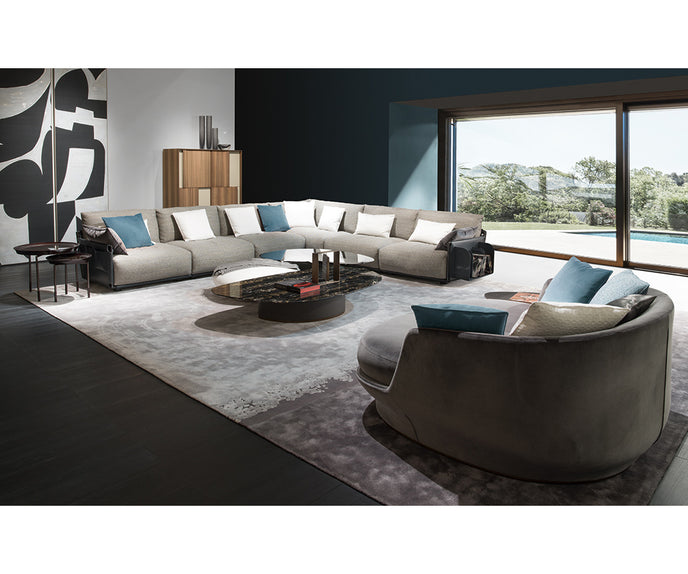 Adam Sectional Sofa by Giorgetti modular Italian sectional sofa with metal frame and removable upholstery | Casa Design Group
