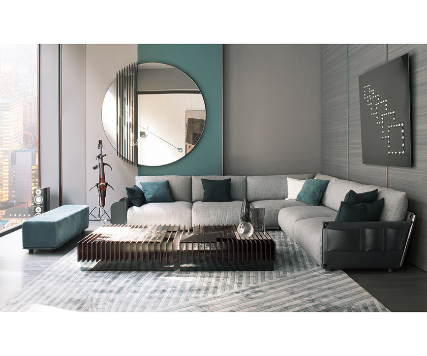 Adam Sectional Sofa by Giorgetti modular Italian sectional sofa with metal frame and removable upholstery | Casa Design Group