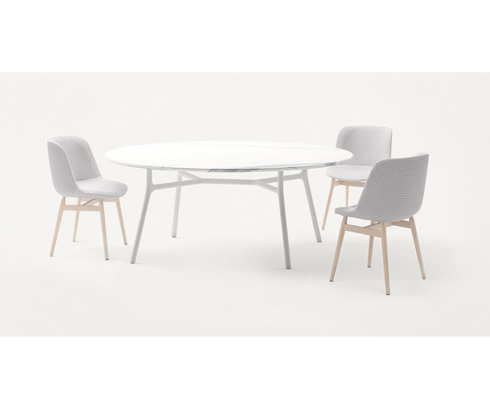 Elegant Adele Dining Chair in Solid Ash Wood Base by Paola Lenti Casa Design Group