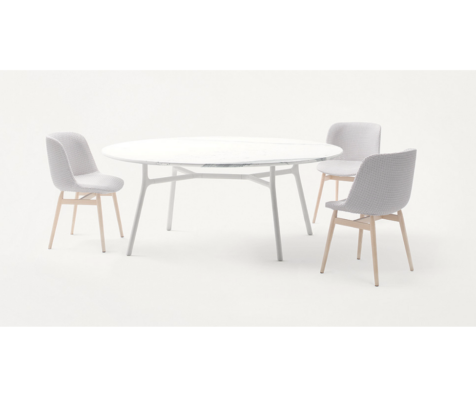 Elegant Adele Dining Chair in Solid Ash Wood Base by Paola Lenti Casa Design Group