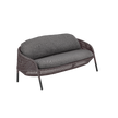Luxury Ahnda 2-Seater Sofa by Dedon with Handwoven Red Fiber and Cushions | Casa Design Group
