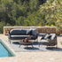 Luxury Ahnda 2-Seater Sofa by Dedon with Handwoven Red Fiber and Cushions | Casa Design Group