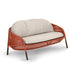 Luxury Ahnda 2-Seater Sofa by Dedon with Handwoven Red Fiber and Cushions | Casa Design Group