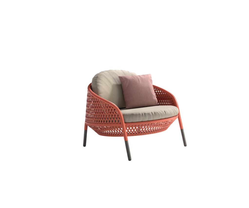 Luxury Ahnda Lounge Chair by Dedon with Open Weave Design | Casa Design Group