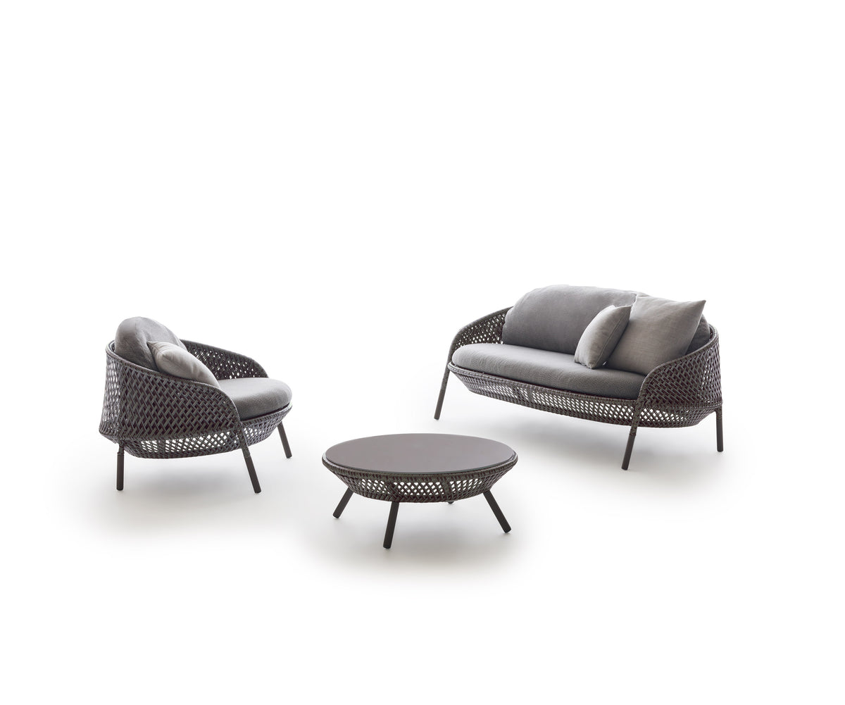 Luxury Ahnda Lounge Chair by Dedon with Open Weave Design | Casa Design Group