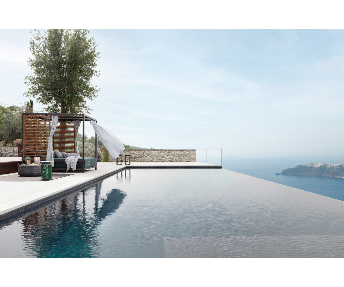 Modern Alcova Outdoor Daybed with Teak Panels Casa Design Group