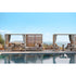 Modern Alcova Outdoor Daybed with Teak Panels Casa Design Group