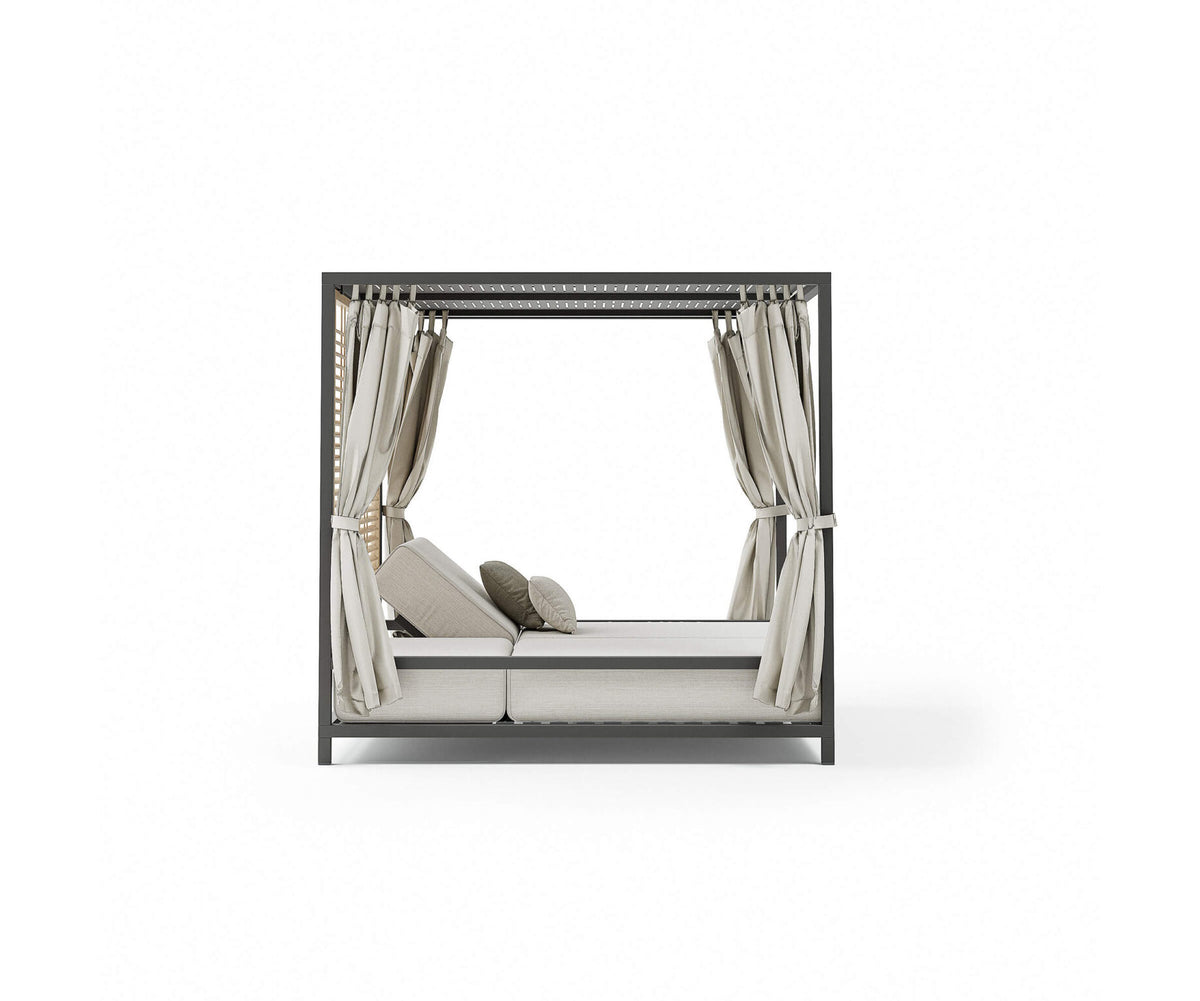 Modern Alcova Outdoor Daybed with Teak Panels Casa Design Group
