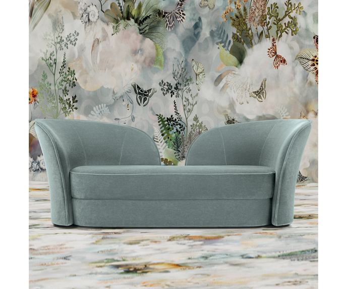 High-End Aldora Double Seater Sofa by Moooi Designed with Feminine Organic Shapes Casa Design Group