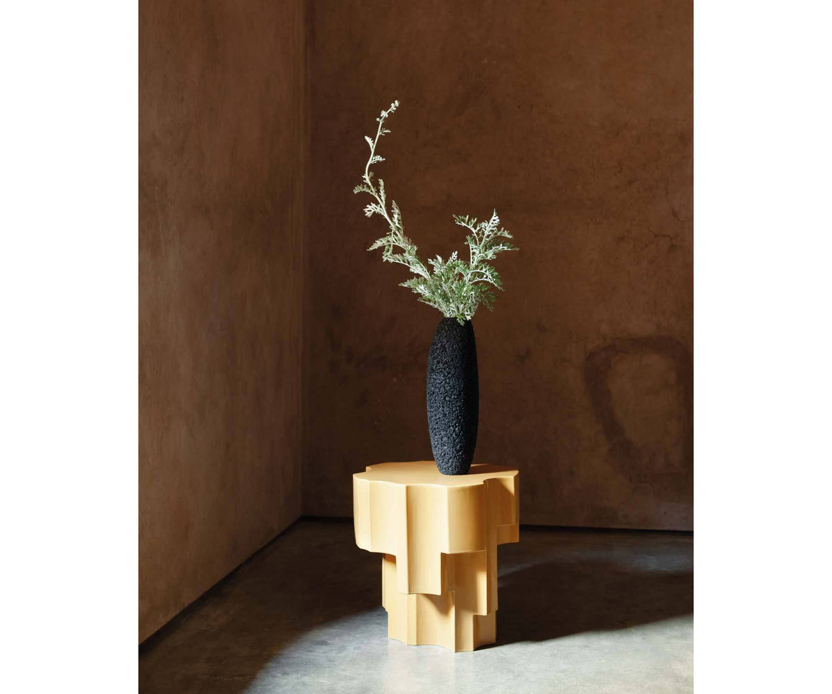 Sculptural Tacchini Altar Side Table, artisanal modern accent Casa Design Group