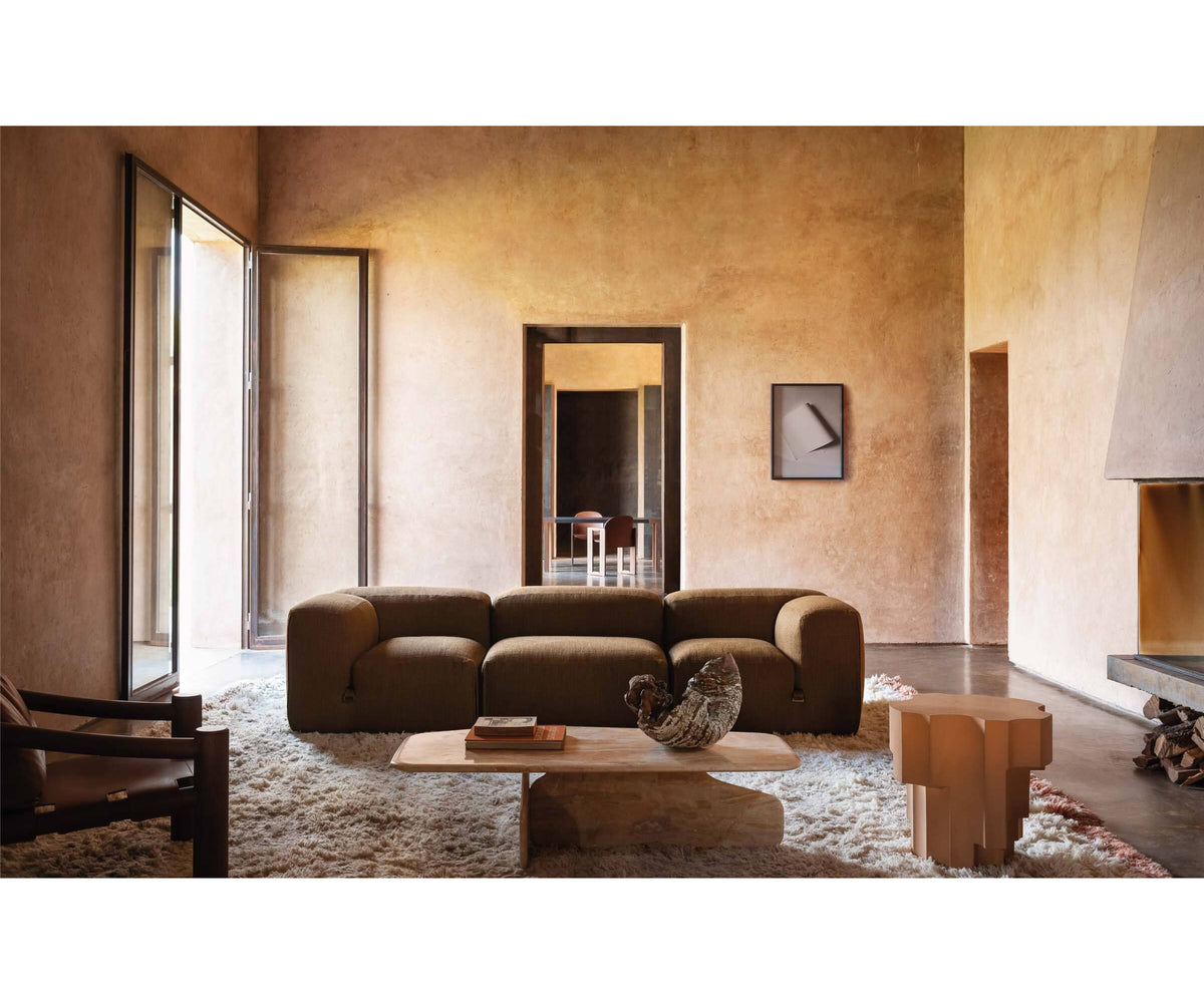 Sculptural Tacchini Altar Side Table, artisanal modern accent Casa Design Group