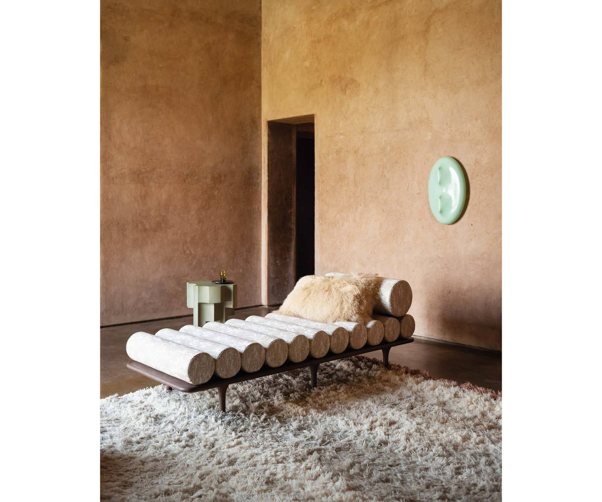 Sculptural Tacchini Altar Side Table, artisanal modern accent Casa Design Group