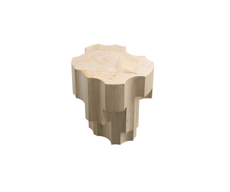 Sculptural Tacchini Altar Side Table, artisanal modern accent Casa Design Group