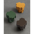 Sculptural Tacchini Altar Side Table, artisanal modern accent Casa Design Group