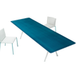 Glossy Aluminum Base and Cristal Top Altopiano Outdoor Dining Table by Paola Lenti Casa Design Group