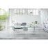Glossy Aluminum Base and Cristal Top Altopiano Outdoor Dining Table by Paola Lenti Casa Design Group