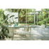 Glossy Aluminum Base and Cristal Top Altopiano Outdoor Dining Table by Paola Lenti Casa Design Group