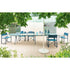 Glossy Aluminum Base and Cristal Top Altopiano Outdoor Dining Table by Paola Lenti Casa Design Group