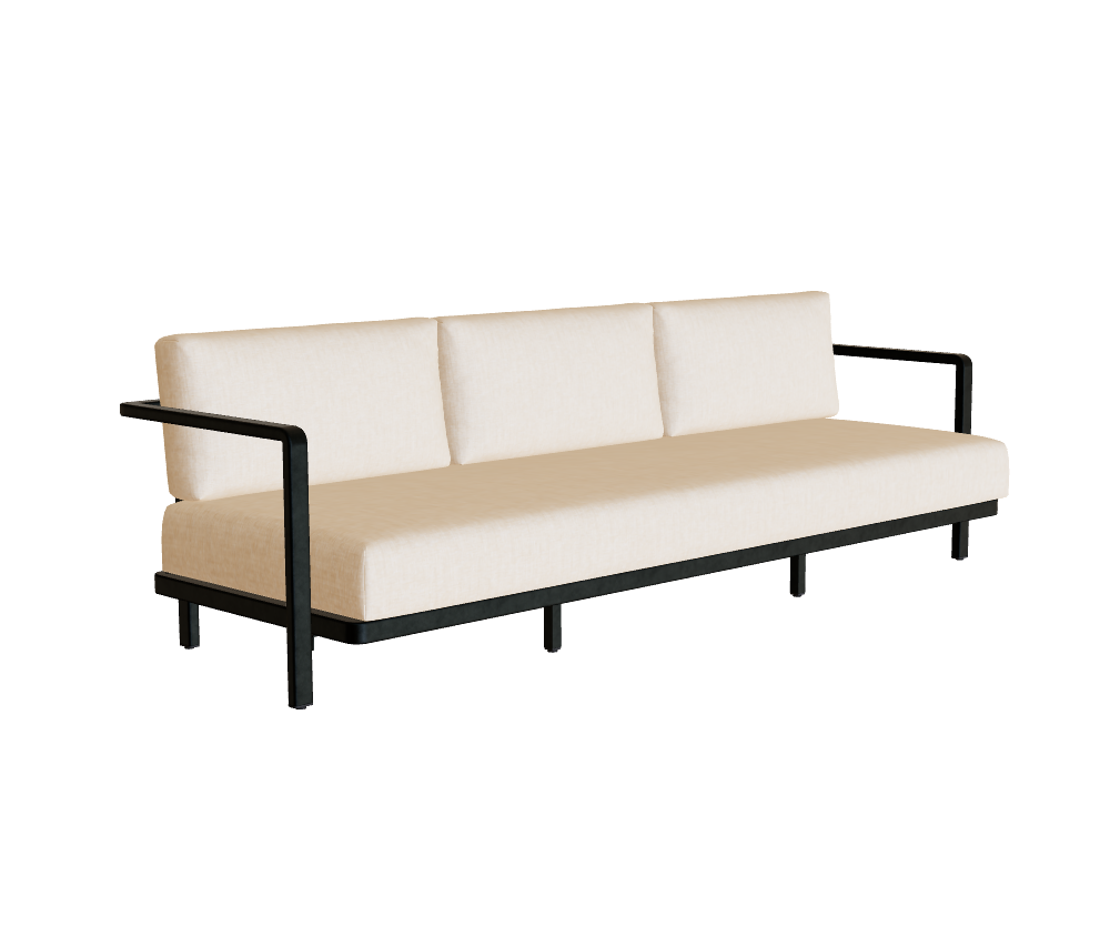 Modern Aluminium Frame Alura Outdoor Lounge 3-Seater Sofa by Royal Botania | Casa Design Group