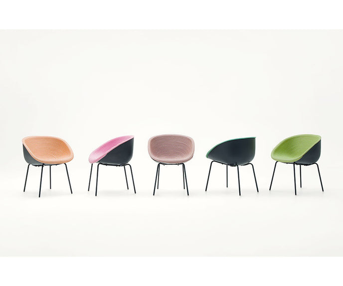 Stainless Steel Base Luxury Amable Outdoor Chair by Paola Lenti Casa Design Group