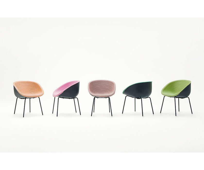 Stainless Steel Base Luxury Amable Outdoor Chair by Paola Lenti Casa Design Group