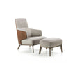 Amanda Bergère by Frigerio upholstered lounge chair with solid wood base Casa Design Group