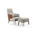 Amanda Bergère by Frigerio upholstered lounge chair with solid wood base Casa Design Group